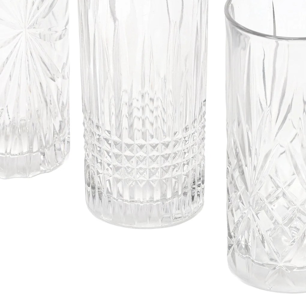 Zestaw 3 szklanek we wzory, 380 ml