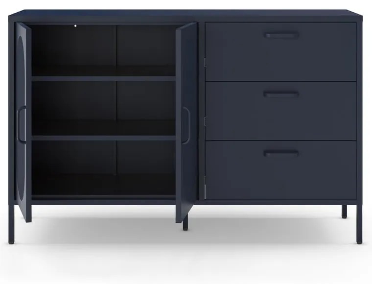 Ciemnoniebieska komoda 140x90 cm Diora – Marckeric
