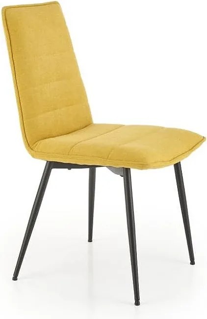 Krzesło tapicerowane K493 musztardowe