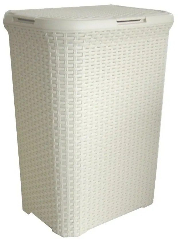 Kremowy plastikowy kosz na pranie 40 l Style – Curver