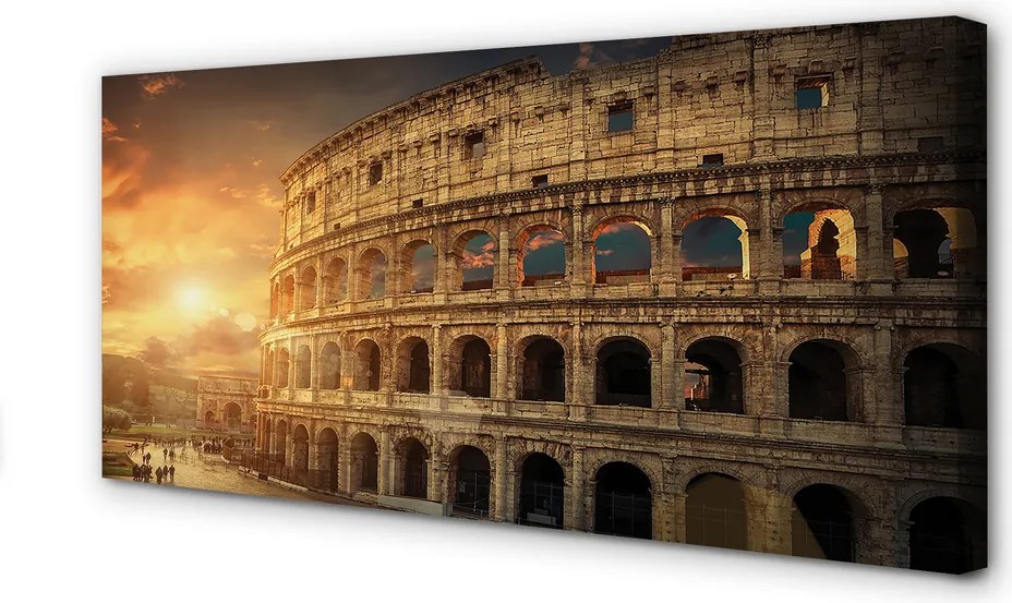 Obraz drukowany na płótnie Złota Godzina przy Koloseum
