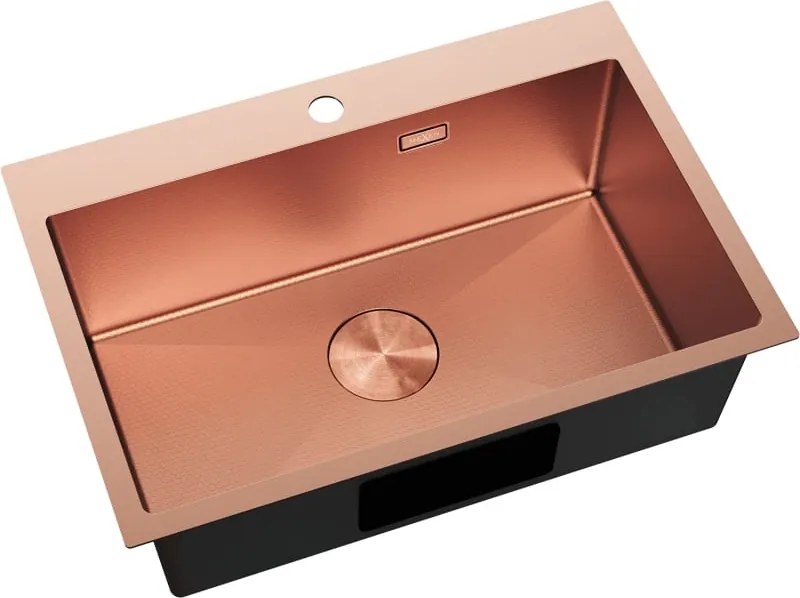 Mexen Solix zlewozmywak stalowy 1-komorowy 650 x 450 mm, miedź HC - 6403651000-65HC