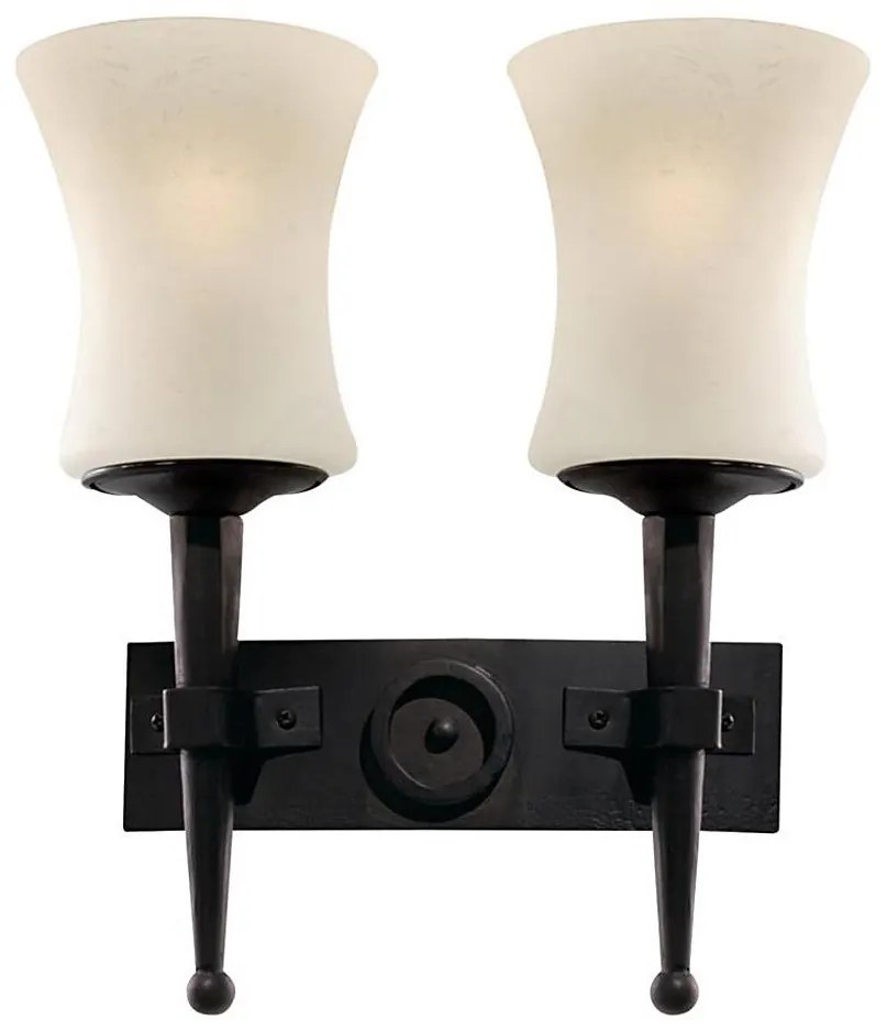 Searchlight 0812-2BK - Kinkiet CARTWHEEL 2xE27/60W/230V