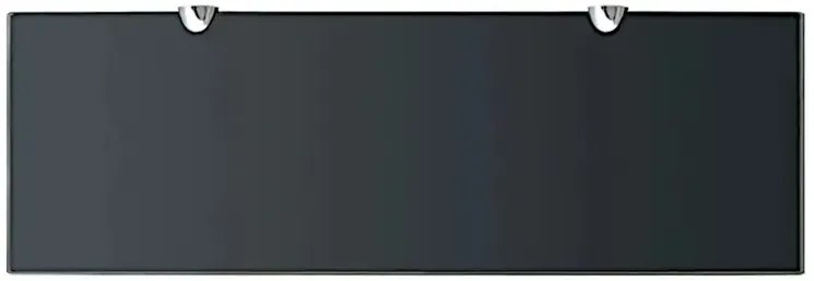 Czarna podwieszana półka szklana 60x20 P1-W12