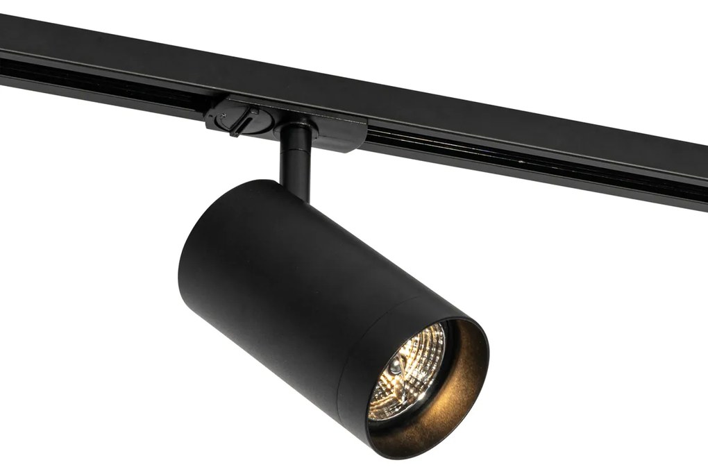 Nowoczesny czarny reflektor do systemu szynowego 1-fazowego 70 mm - Iconic Jeana Luxe