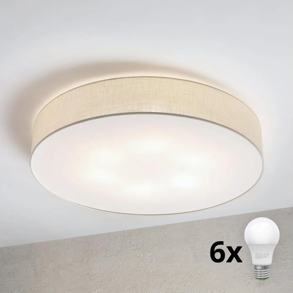 Brilagi - LED lampa sufitowa SIRIJA 6xE27/60W/230V średnica 80 cm kremowa