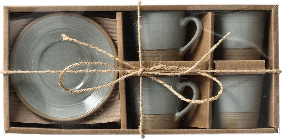 Zestaw kamionkowych filiżanek do espresso, 60 ml