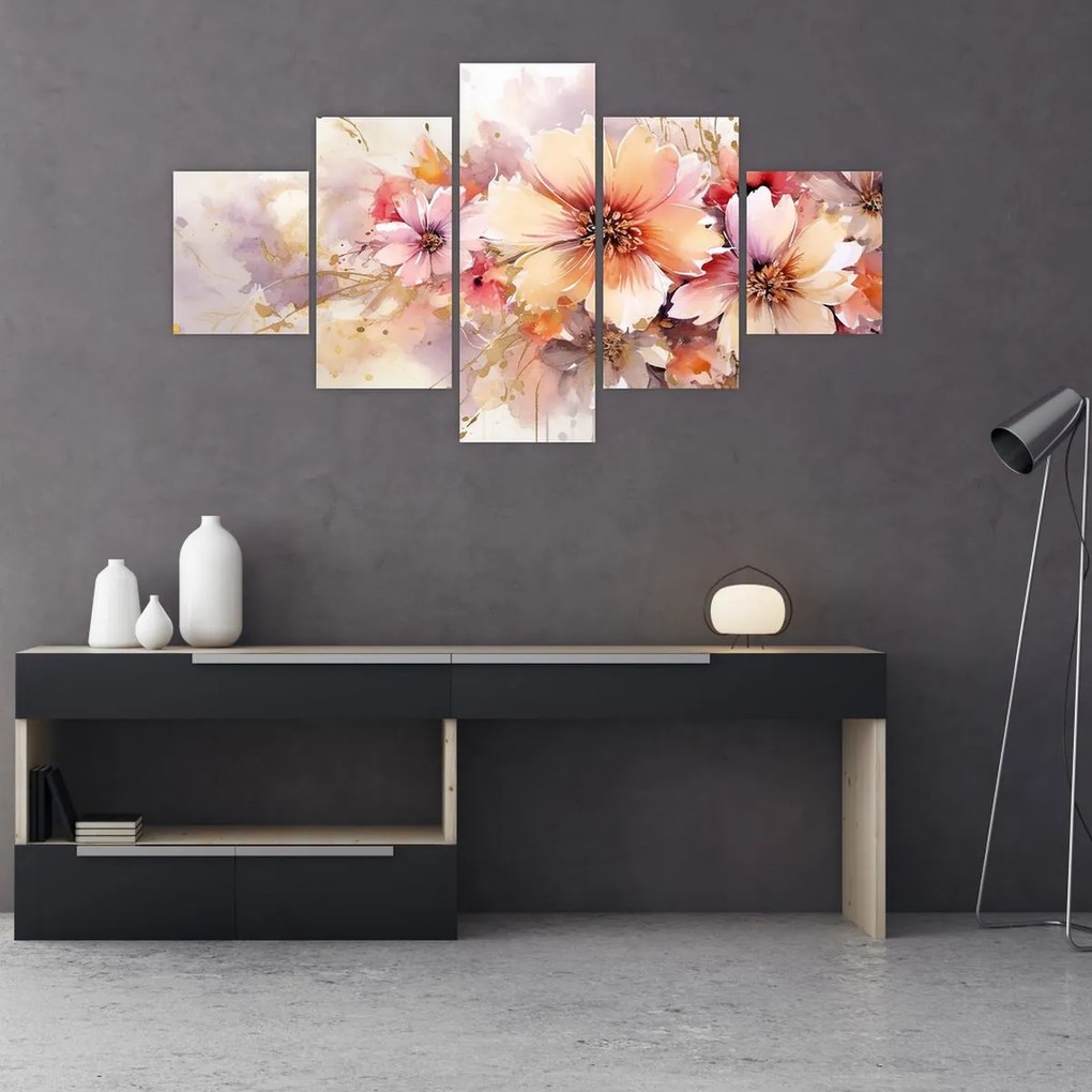 Obraz - Kwiaty (125x70 cm)