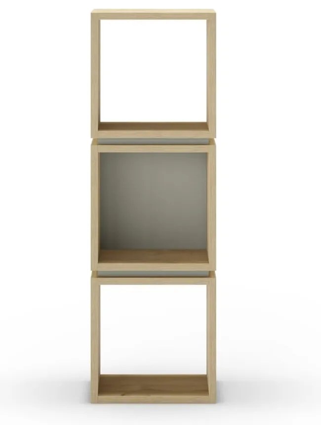 Zielony regał w dekorze dębu 32x99,5 cm Lofty – Marckeric