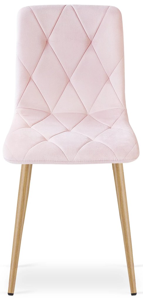 PROMOCJA Jasnoróżowe aksamitne krzesło do jadalni LIBRA II. jakość.