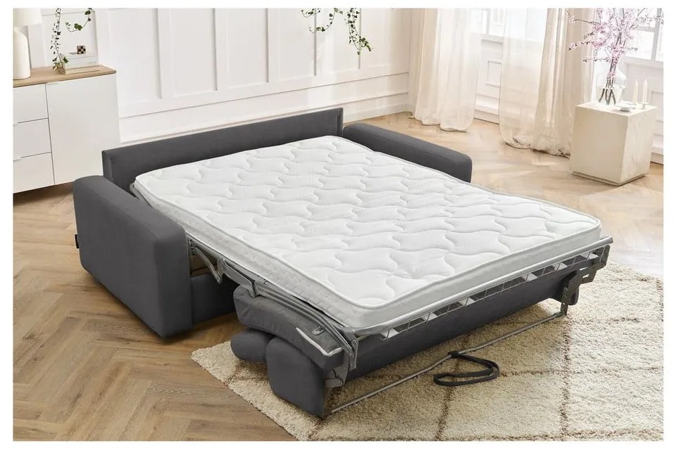 Ciemnoszara rozkładana sofa 215 cm Monaco – Bobochic Paris