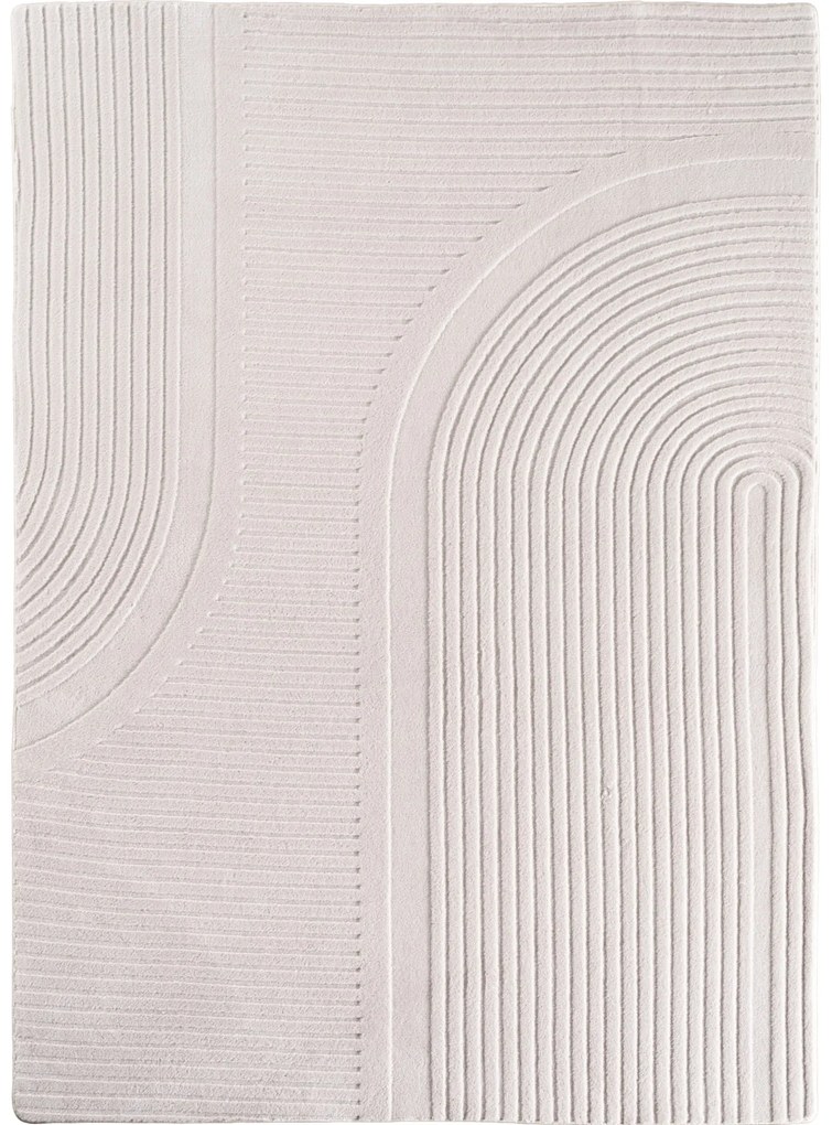 Dywan nowoczesny Pompei 3D Geometria kremowy 160 cm x 230 cm