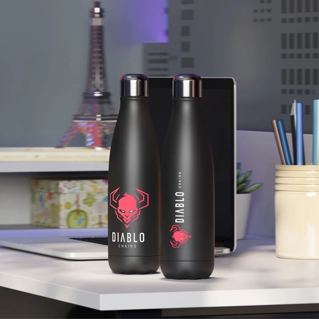 Butelka termiczna 500 ml z motywem Diablo, czarna