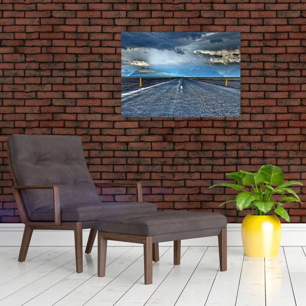 Obraz drogi podczas burzy (70x50 cm)