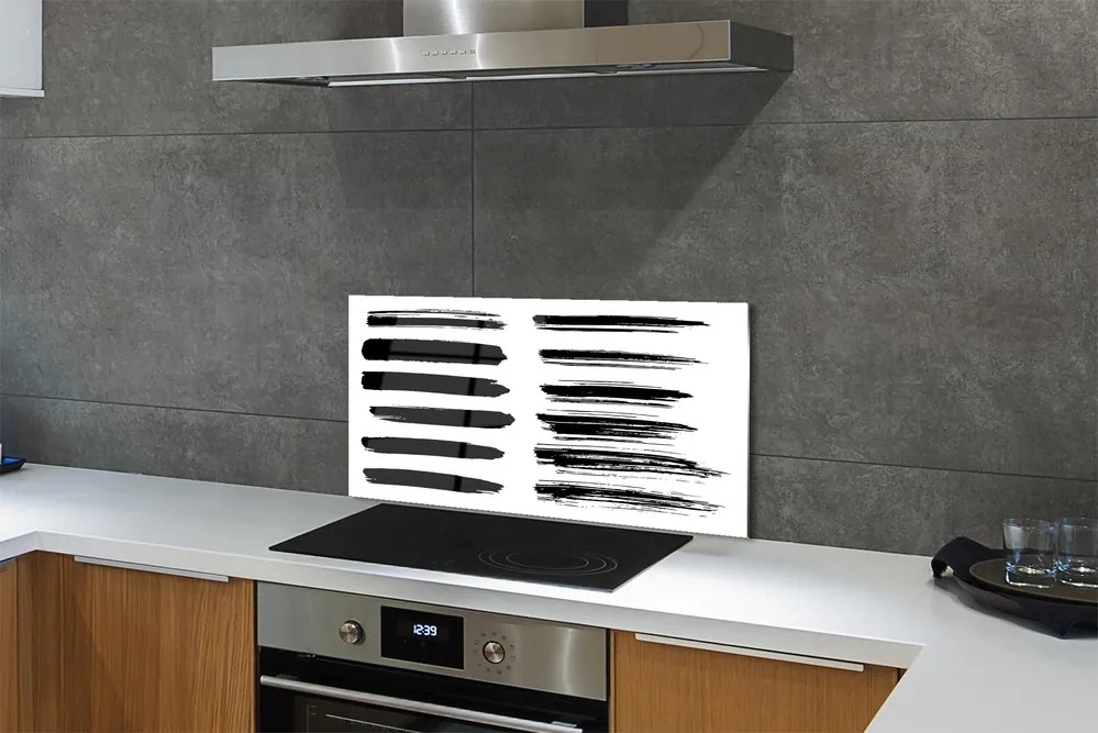 Panel Szklany Artystyczne Pociągnięcia Pędzlem