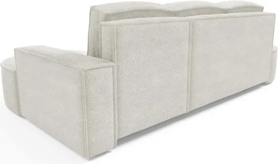 Narożnik MOLLY Lewostronny z funkcją spania, wolnostojący tkanina ABRIAMO 04 Biały