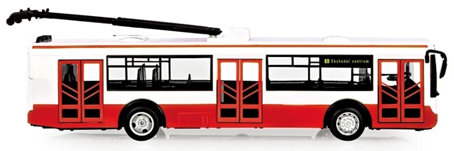Trolejbus Rappa z dźwiękiem i światłem, 28 cm