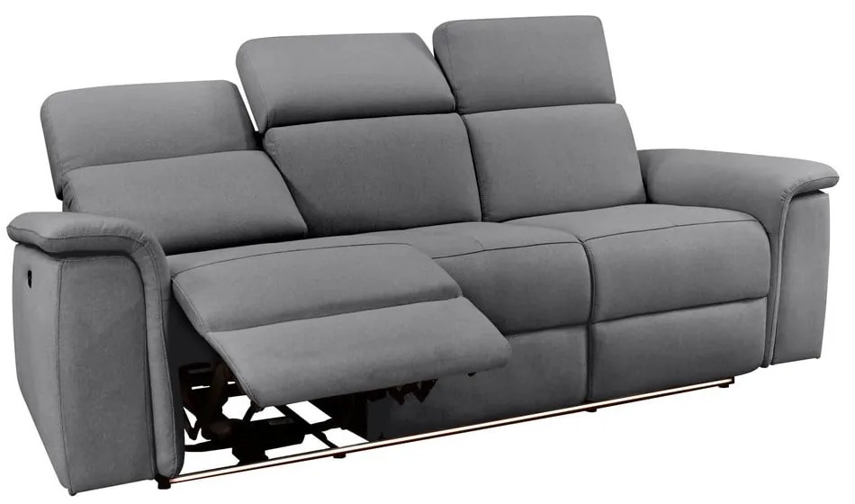 Szara skórzana sofa 211 cm Pareli – Støraa