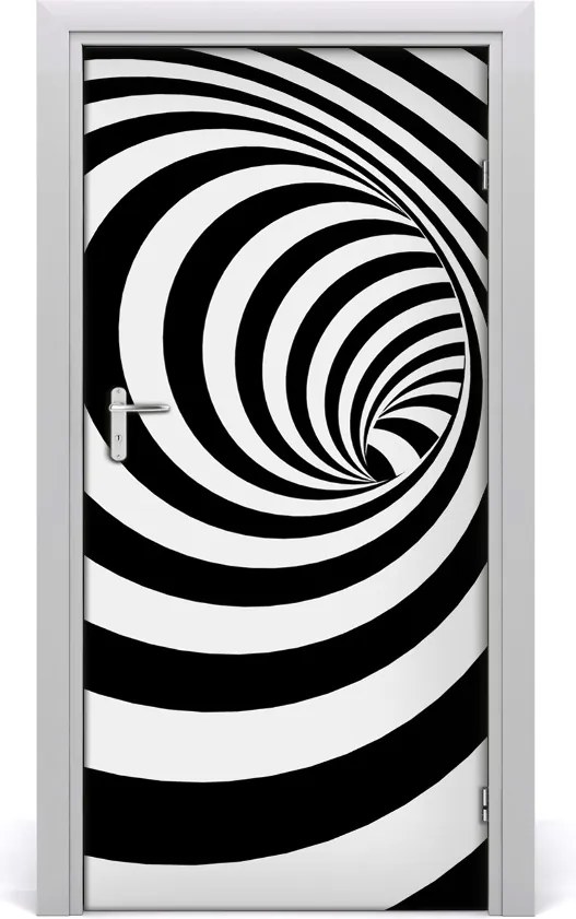 Naklejka samoprzylepna na drzwi Spirala w paski