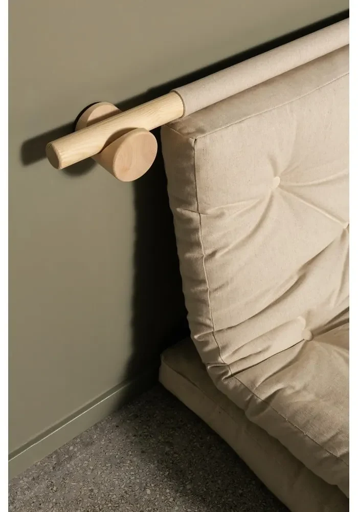 Lniana rozkładana sofa w naturalnym kolorze 135 cm Hooked – Karup Design
