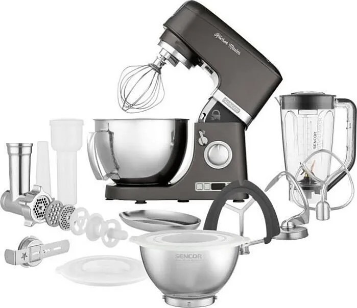 Robot kuchenny Sencor STM 7878BK czarny 1000W miska ze stali nierdzewnej 4,5L 8 prędkości oświetlenie LED