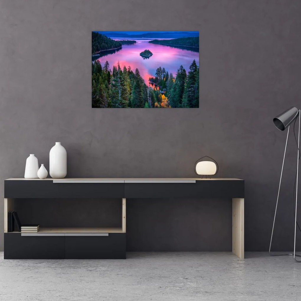 Obraz na szkle - Jezioro Tahoe, Sierra Nevada, Kalifornia, USA (70x50 cm)