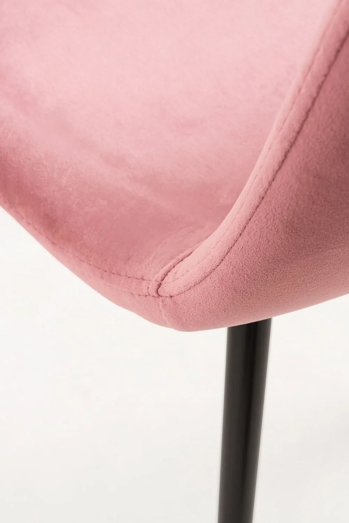 Zestaw 4 Krzese Teok Black Aksamitne