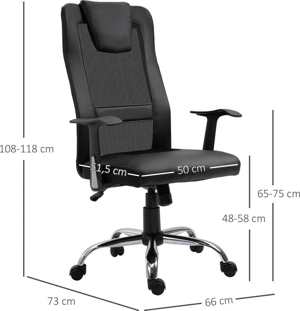 Vinsetto Fotel biurowy z funkcją masażu wygodny fotel do pracy i relaksu | Aosom PL