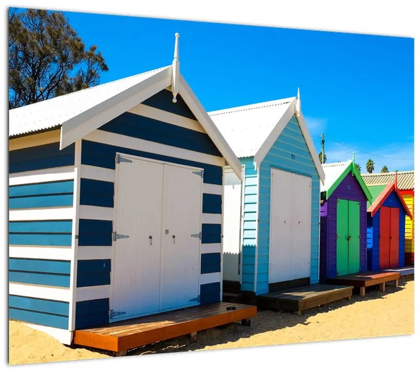 Obraz na szkle - Brighton Beach, Melbourne, Australia (70x50 cm)