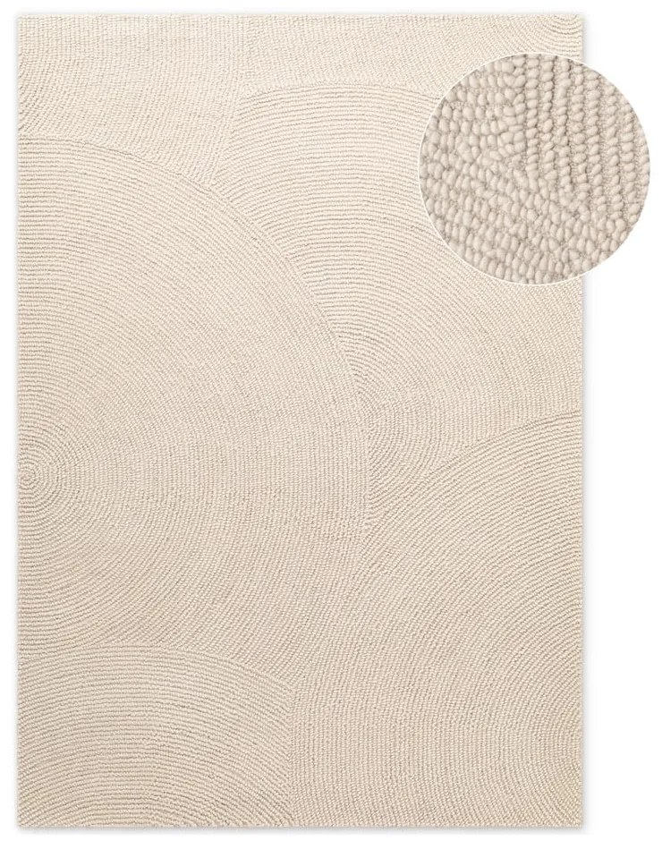 Wełniany dywan tkany ręcznie w jasnym naturalnym kolorze 120x180 cm Eleni Natural White – Hanse Home