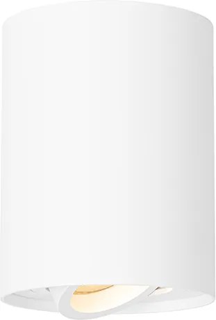 Biały nowoczesny plafon sufitowy z możliwością obrotu i pochylenia - Rondoo up