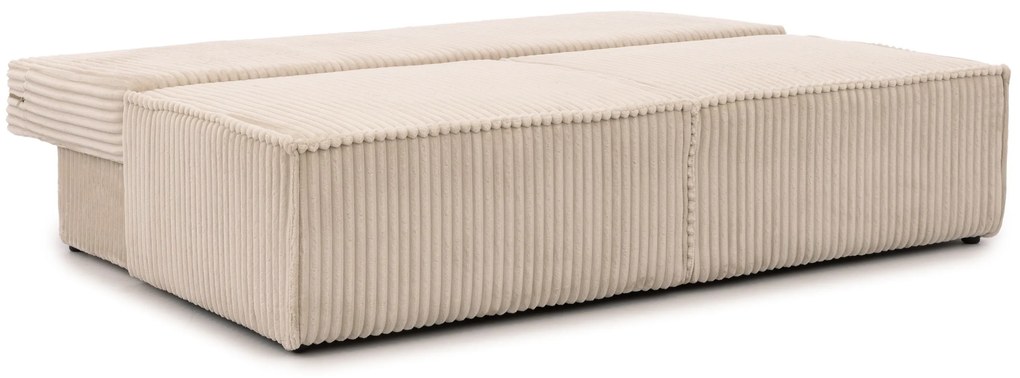 Kanapa Solvero z funkcją spania - jasny beż plusz Tilia 01