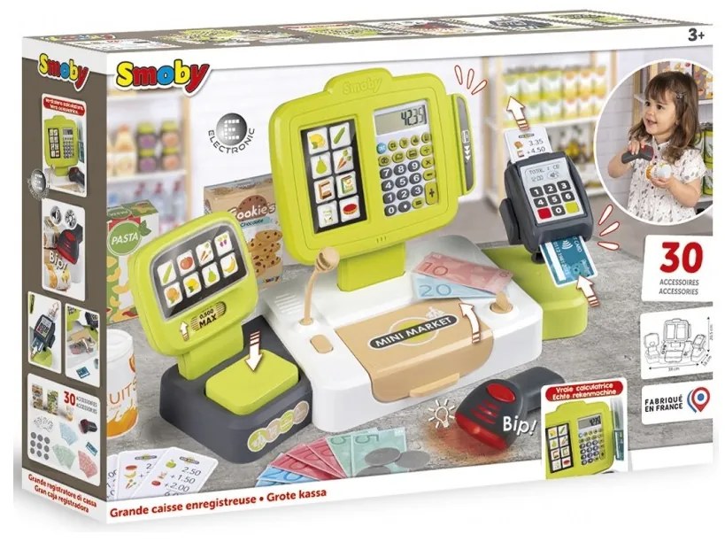 Smoby kasa sklepowa elektroniczna ze skanerem i wagą
