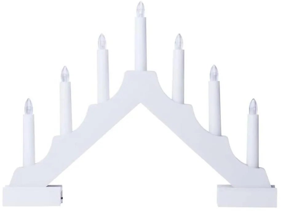 LED Świecznik bożonarodzeniowy 7xLED/2xAA biały