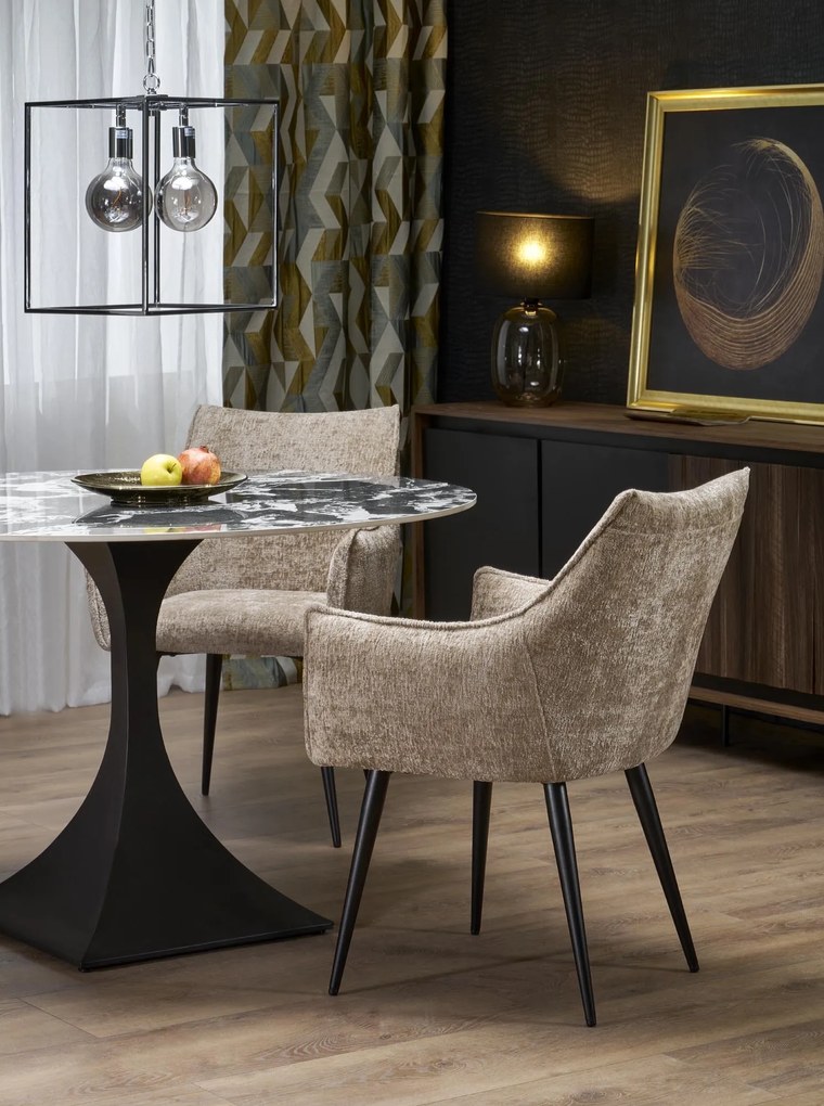 Okrągły stół z blatem ze spieku Manuel Halmar