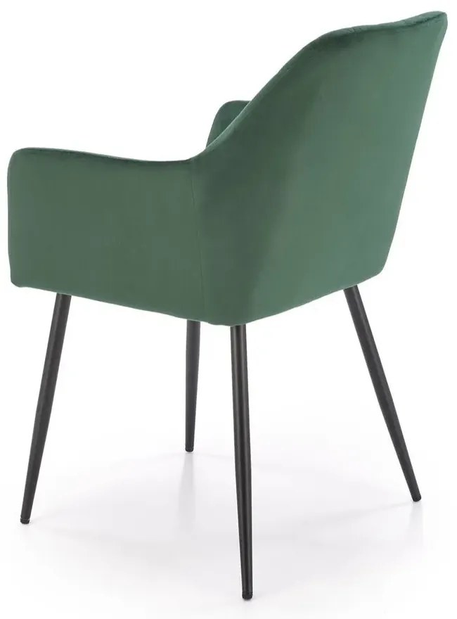 Krzesło tapicerowane K558 VELVET zielone HALMAR