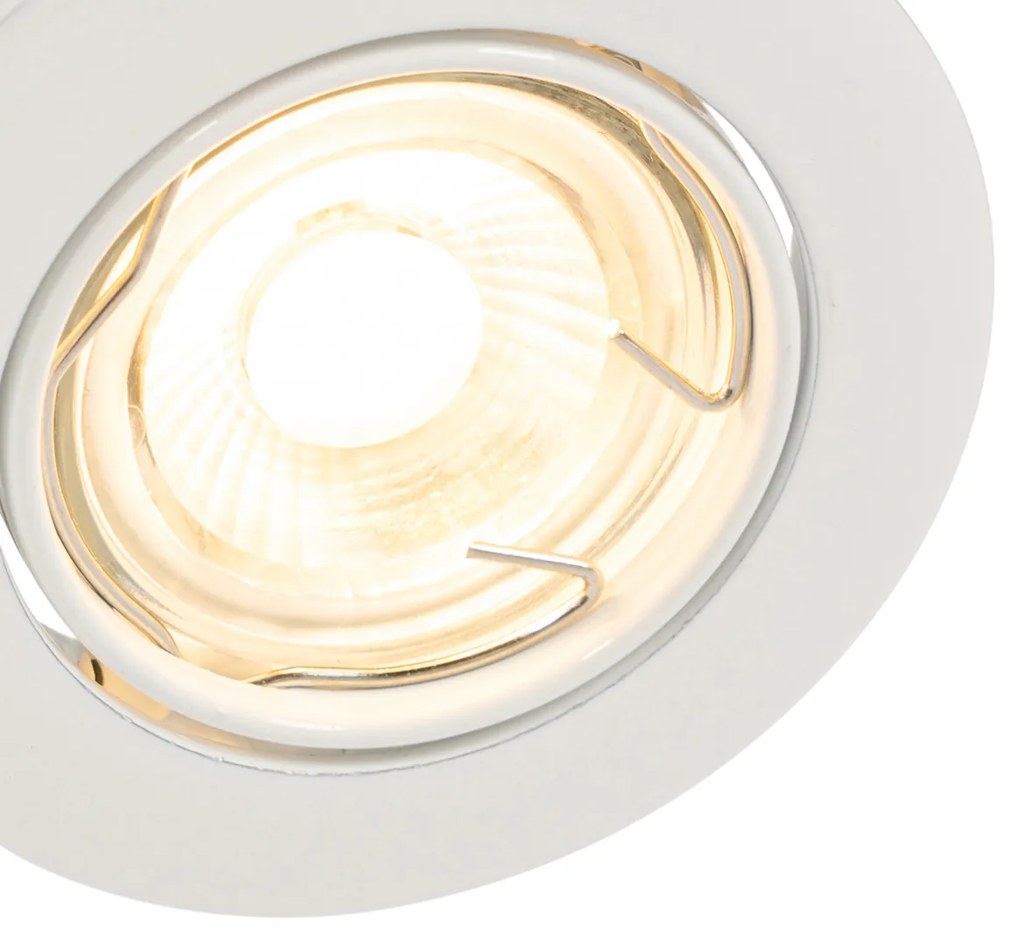 Zestaw 12 białych opraw LED GU10 35 mm - Edu Nowoczesny Oswietlenie wewnetrzne