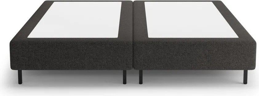 Czarne tapicerowane łóżko dwuosobowe bez zagłówka 200x200 cm Whale – Micadoni