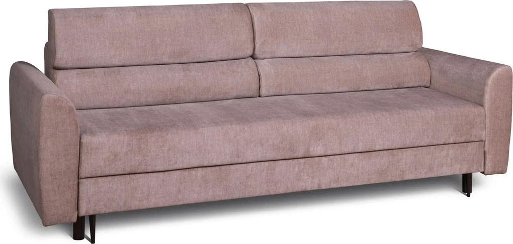 Beżowa rozkładana sofa z pojemnikiem K4-W85