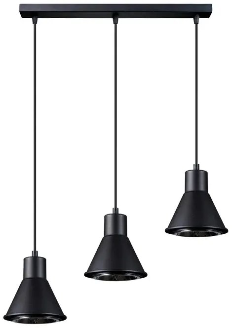 Czarna lampa wisząca nad stół punktowa - S171 K8-W21