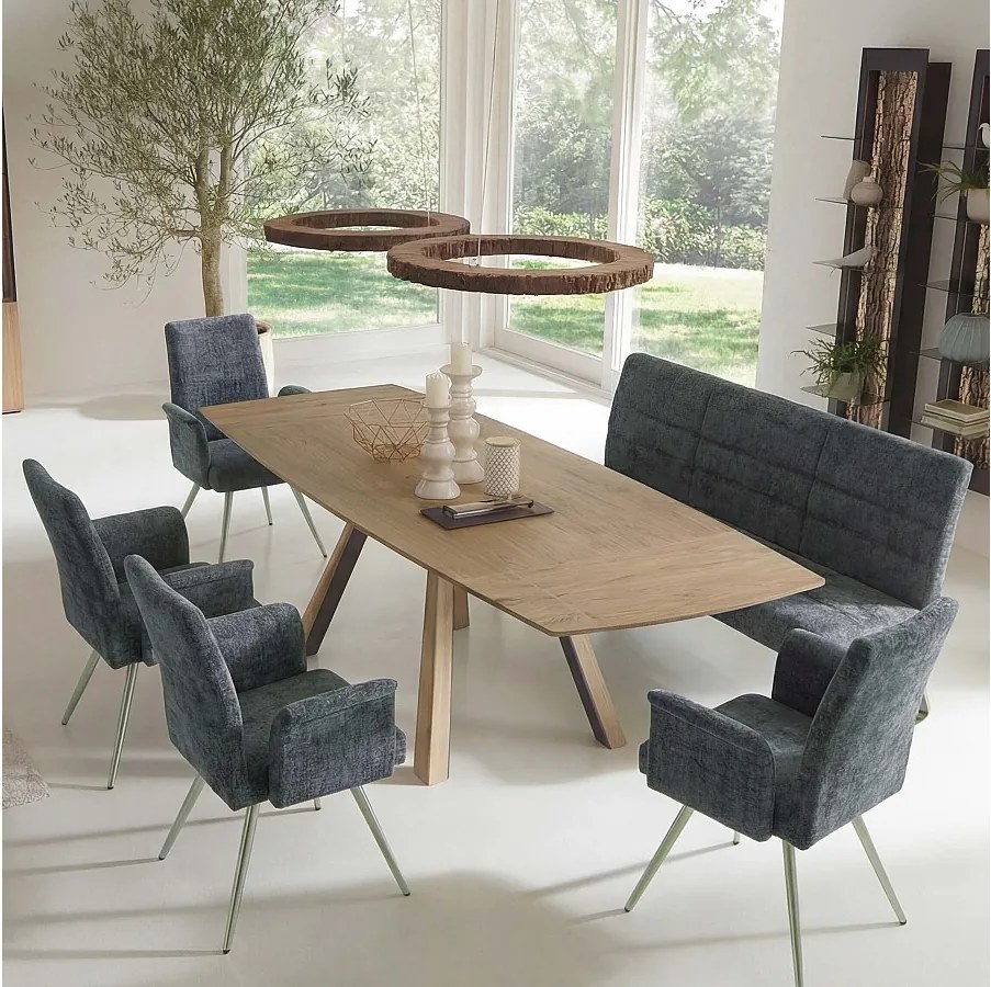 Zestaw do jadalni MCW-G55 (5 elementów),  niebiesko-zielony