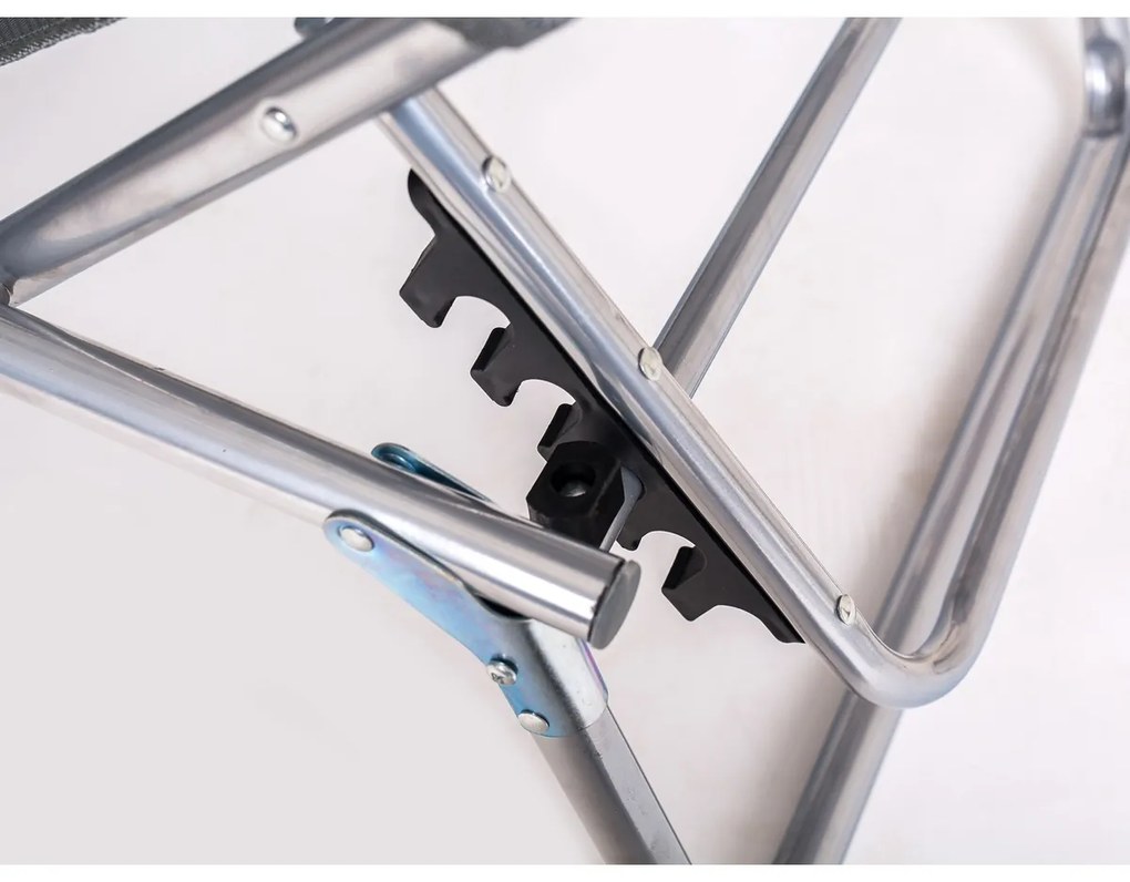 Happy Green Leżak plażowy Athina szary, 190 x 58 x 27 cm