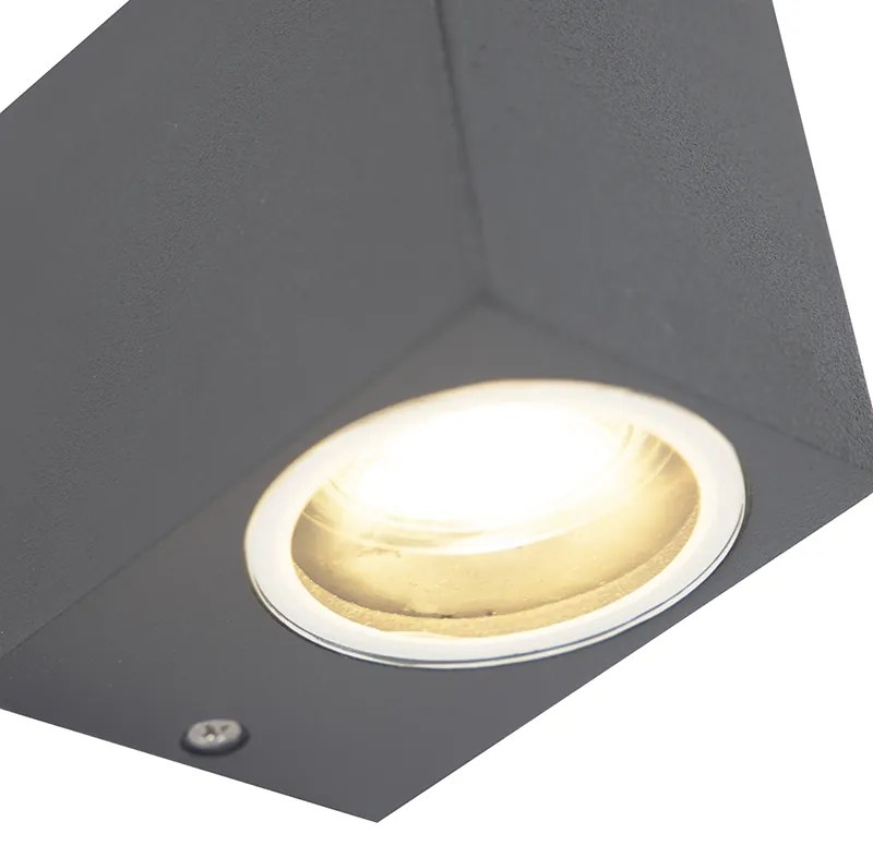 Zewnetrzna Zestaw 4 Nowoczesnych lamp ściennych ciemnoszarych IP44 - Baleno Nowoczesny Oswietlenie zewnetrzne