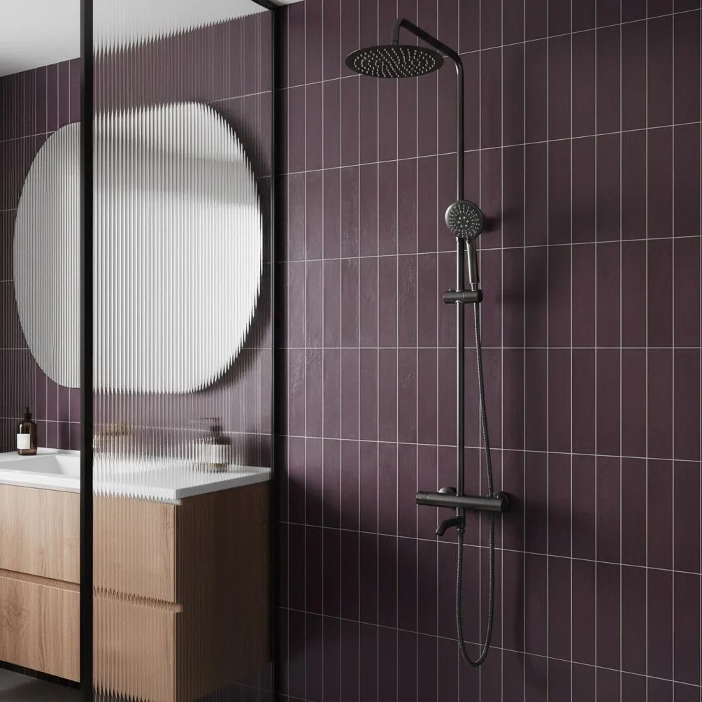 Zestaw Prysznicowy Natryskowy Z Termostatem Rea Lungo Tytan