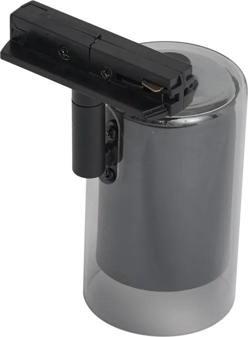 Nowoczesny reflektor czarny z przydymionym szkłem do systemu szynowego 1-fazowego - Iconic Lloyd