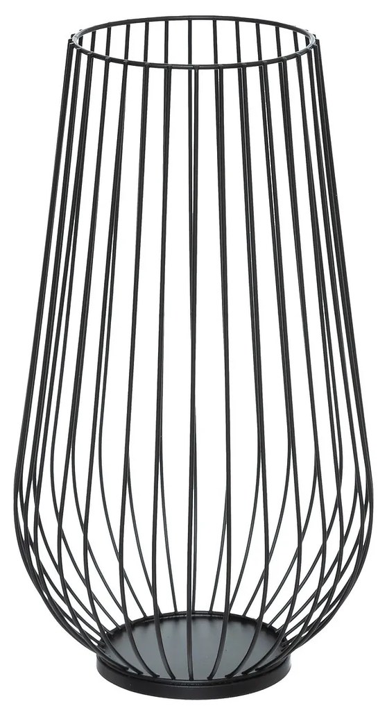 Metalowy świecznik ze złotym detalem, tealight, 45 cm