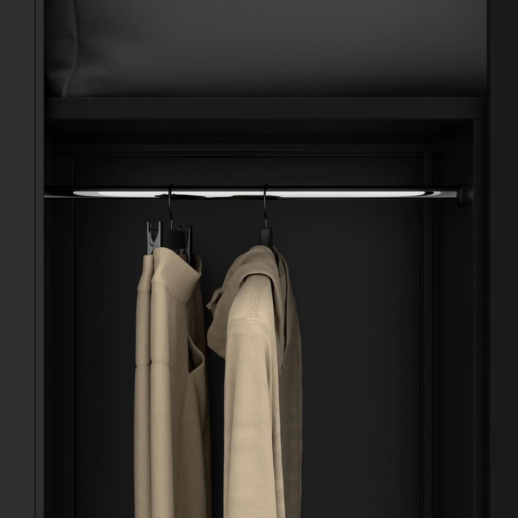 Socjalna szafa ubraniowa Dawid All Black 90x45x185 cm czarny