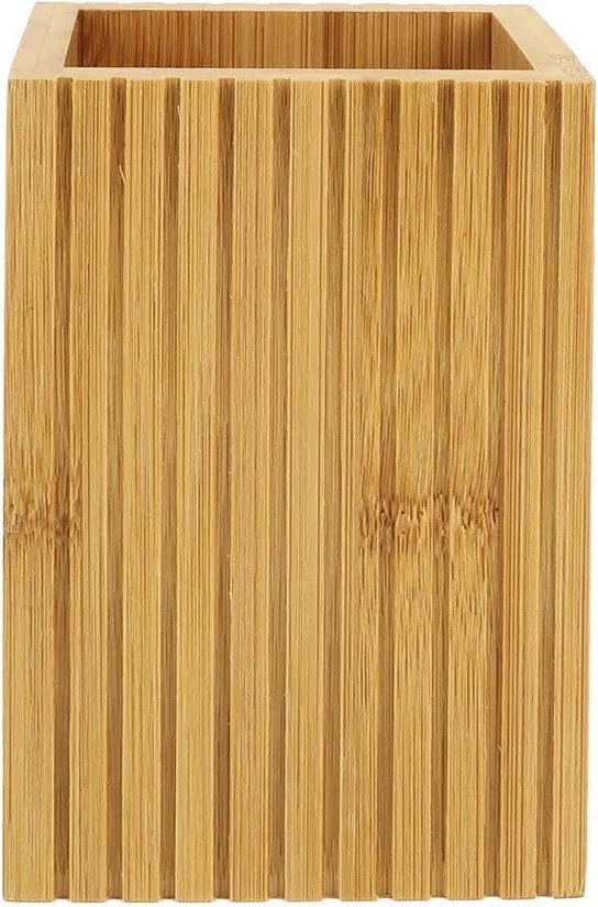 Bambusowy kubek na szczoteczki do zębów w naturalnym kolorze Hanoi – douceur d'intérieur