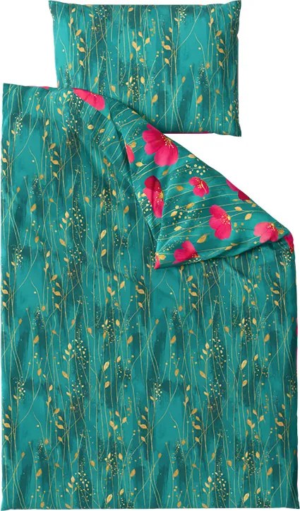 PrzytulneMieszkanie.pl PrzytulneMieszkanie.pl Bawełniana pościel VIVIDELLE POLY zielona Rozmiar pościeli: 70 x 90 cm | 140 x 220 cm