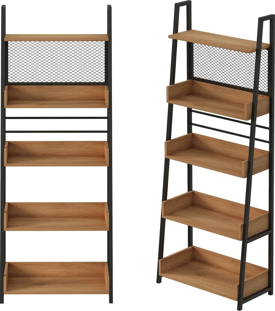 Regał typu drabinka loft na książki do salonu 157 cm